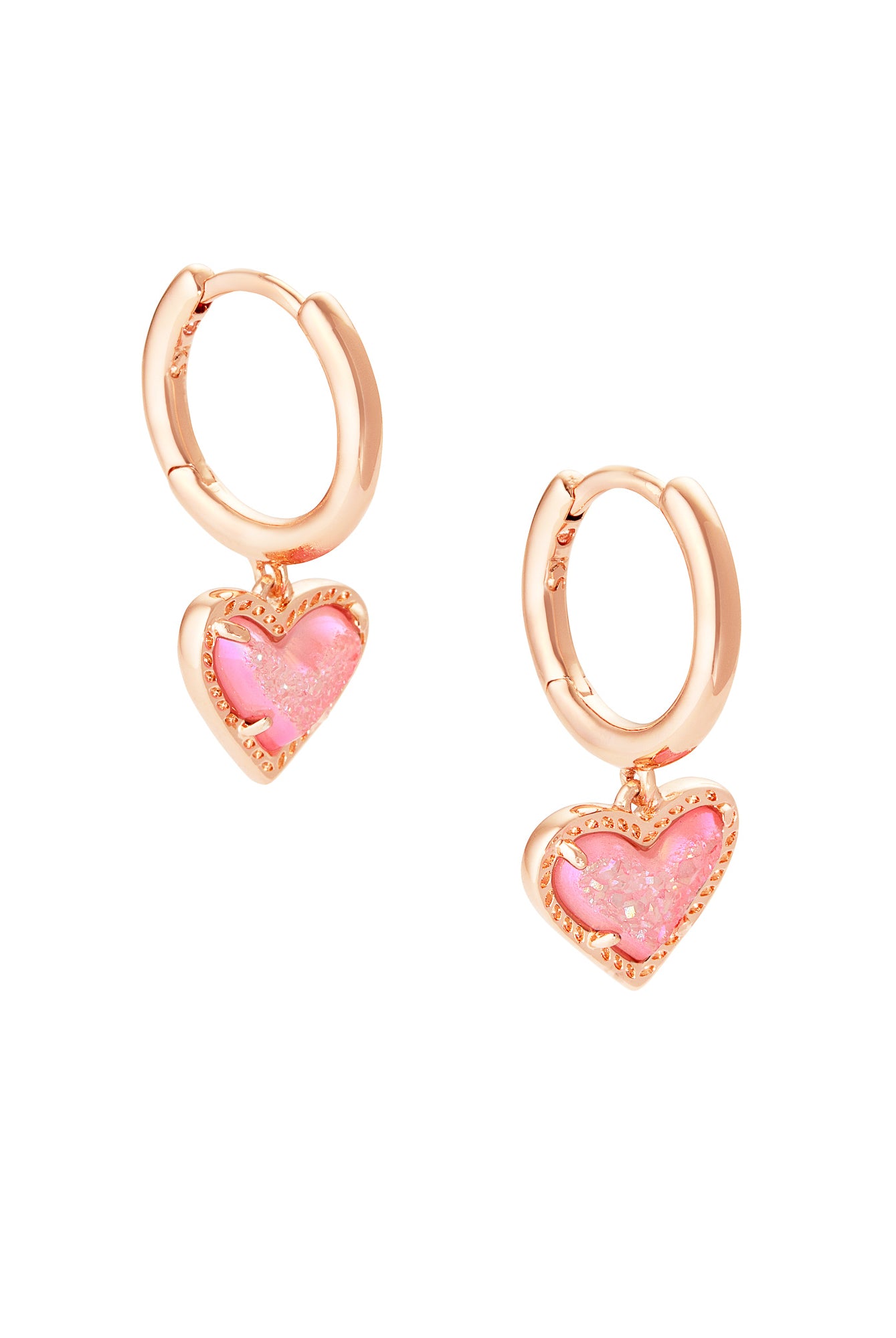 Ari Heart Huggie Earrings-Earrings-Vixen Collection, Day Spa and Women's Boutique Located in Seattle, Washington