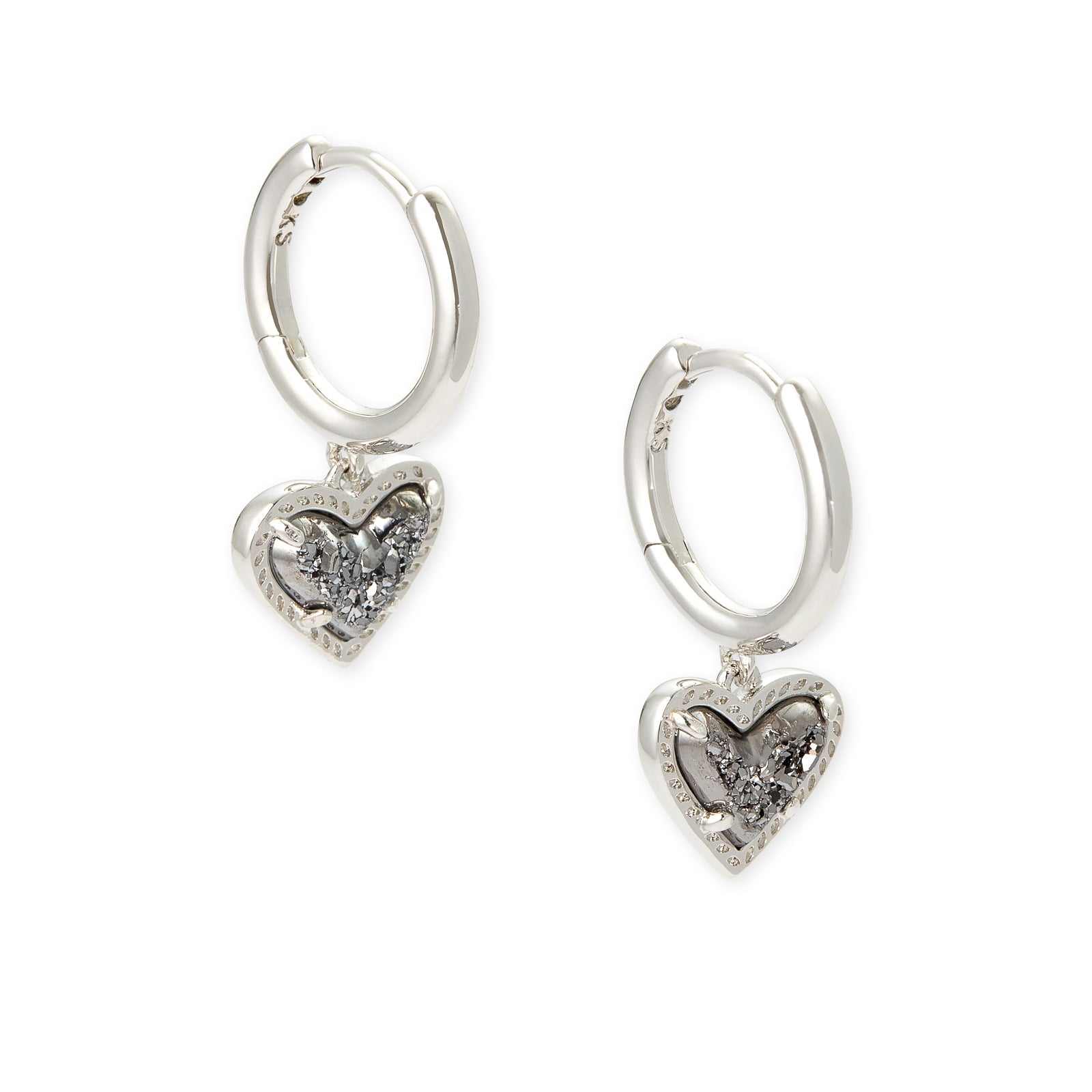 Ari Heart Huggie Earrings-Earrings-Vixen Collection, Day Spa and Women's Boutique Located in Seattle, Washington
