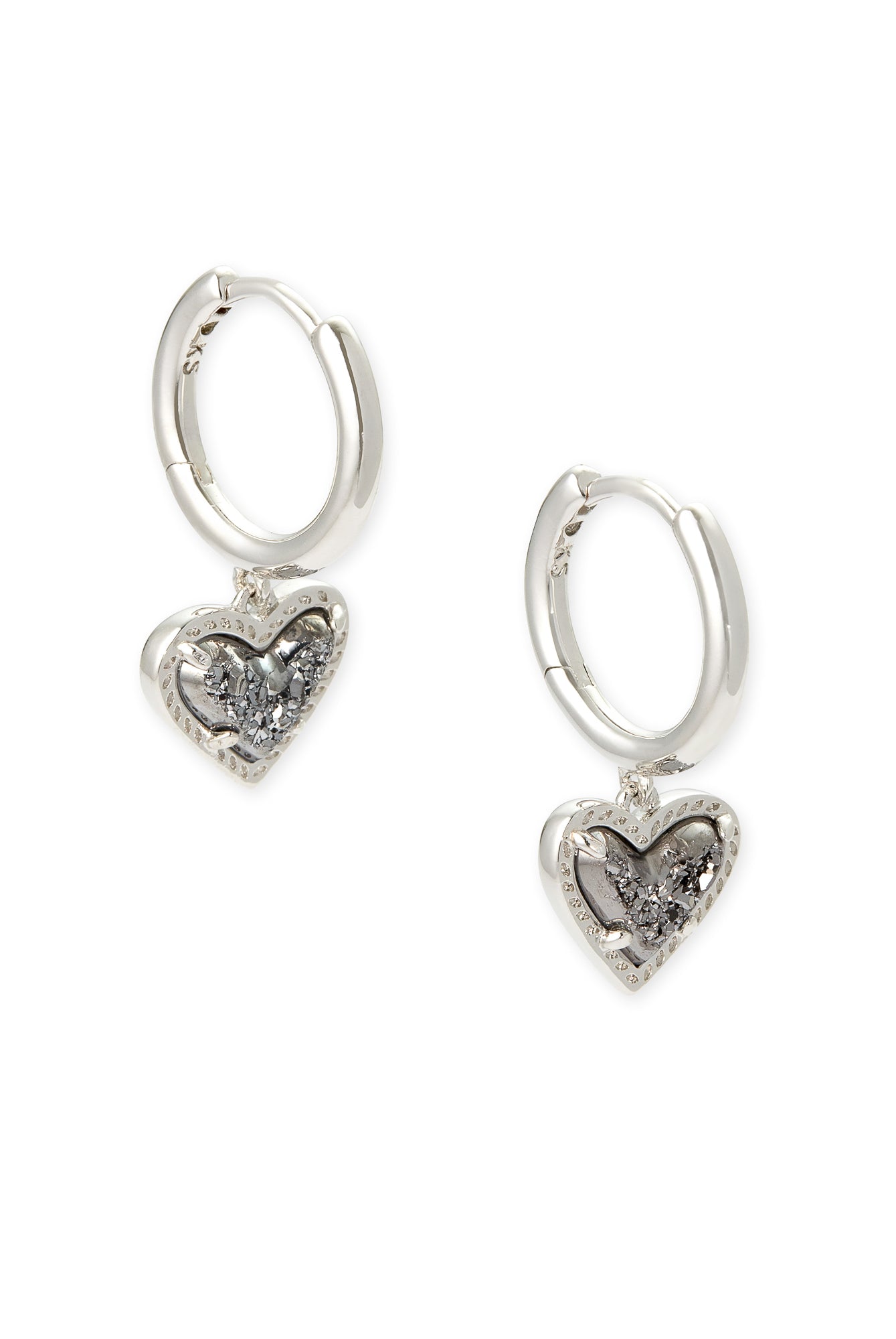 Ari Heart Huggie Earrings-Earrings-Vixen Collection, Day Spa and Women's Boutique Located in Seattle, Washington