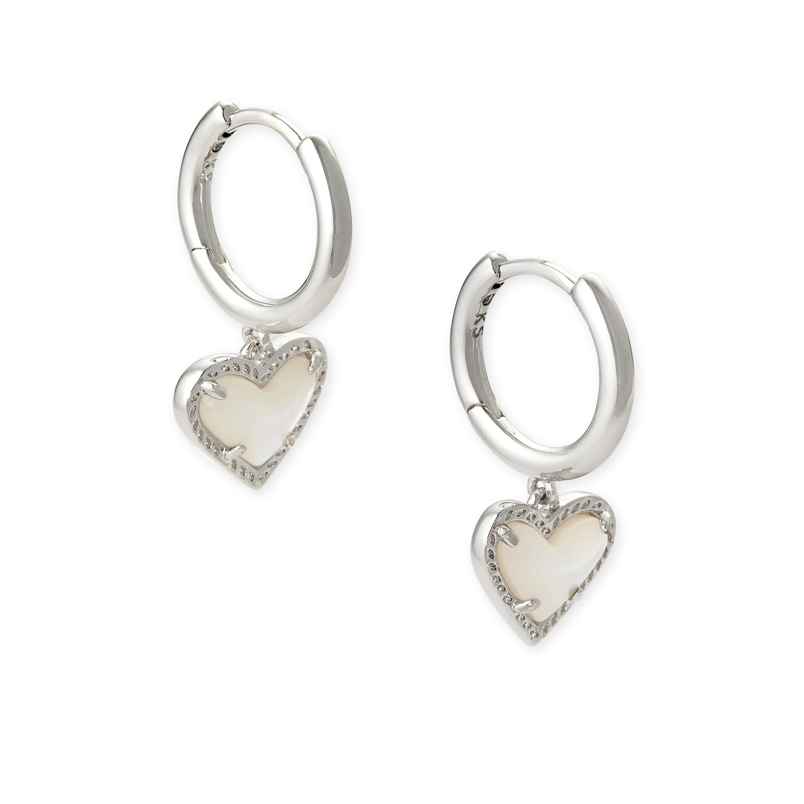 Ari Heart Huggie Earrings-Earrings-Vixen Collection, Day Spa and Women's Boutique Located in Seattle, Washington
