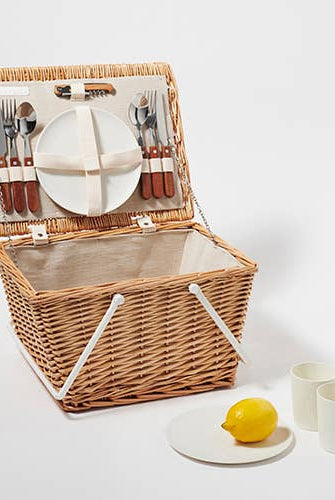 Small Picnic Basket-Home Decor-Vixen Collection, Day Spa and Women's Boutique Located in Seattle, Washington