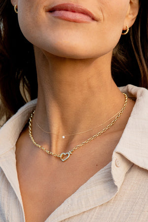 Parker Heart Necklace-Necklaces-Vixen Collection, Day Spa and Women's Boutique Located in Seattle, Washington