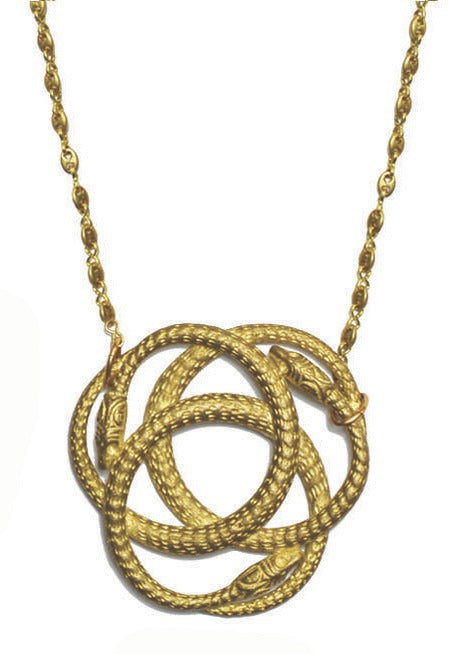 We Dream In Colour Snake Knot Necklace-Necklaces-Vixen Collection, Day Spa and Women's Boutique Located in Seattle, Washington
