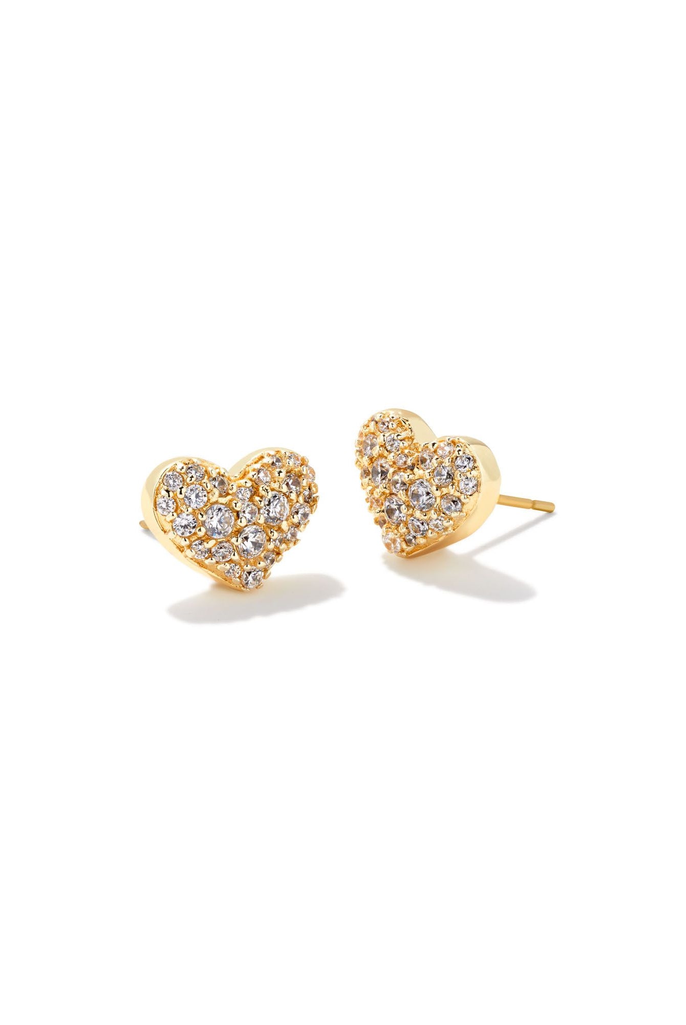 Ari Pave Heart Earring-Earrings-Vixen Collection, Day Spa and Women's Boutique Located in Seattle, Washington
