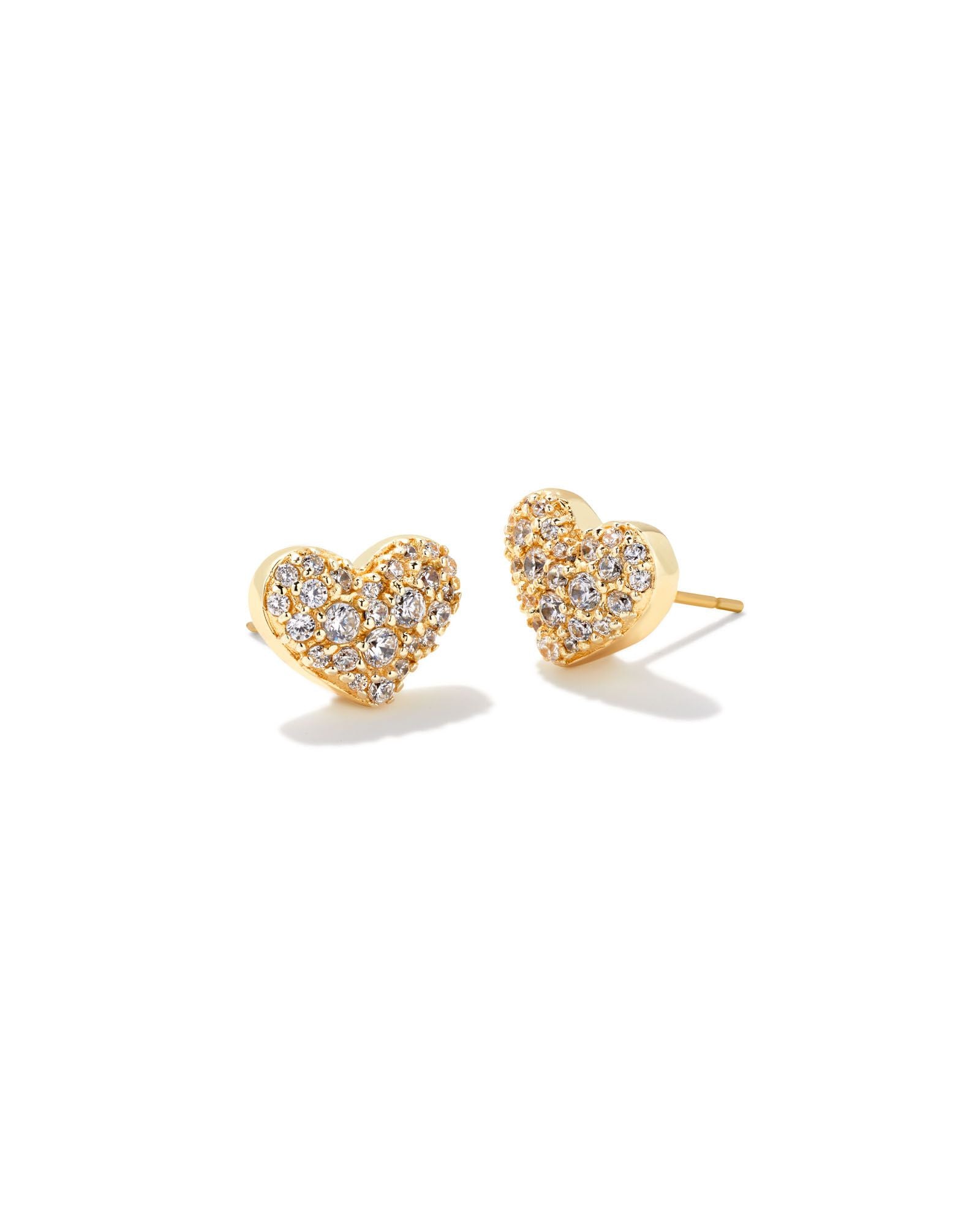 Ari Pave Heart Earring-Earrings-Vixen Collection, Day Spa and Women's Boutique Located in Seattle, Washington