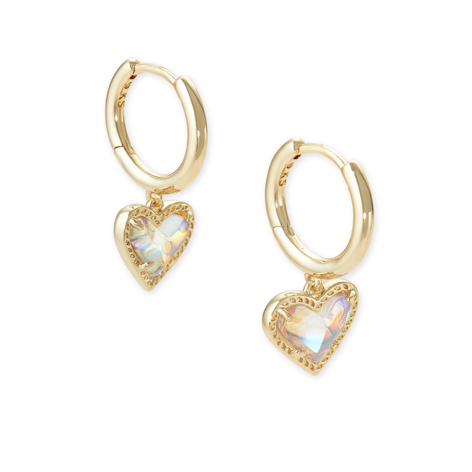 Ari Heart Huggie Earrings-Earrings-Vixen Collection, Day Spa and Women's Boutique Located in Seattle, Washington