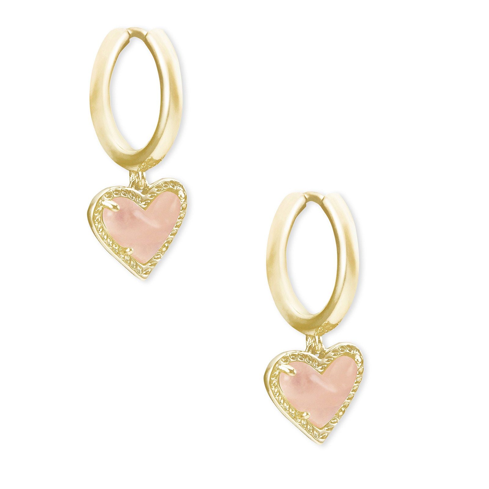 Ari Heart Huggie Earrings-Earrings-Vixen Collection, Day Spa and Women's Boutique Located in Seattle, Washington