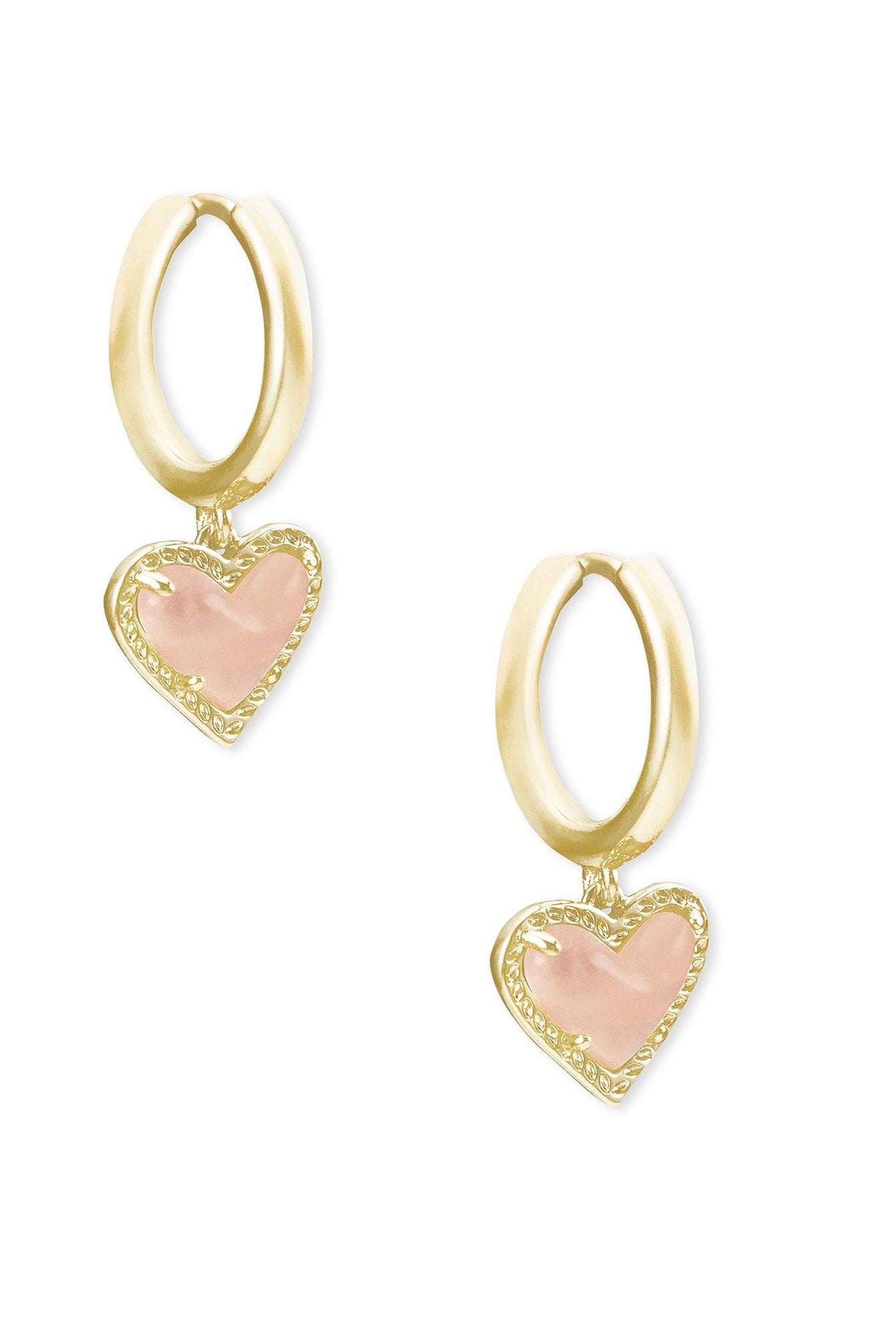 Ari Heart Huggie Earrings-Earrings-Vixen Collection, Day Spa and Women's Boutique Located in Seattle, Washington