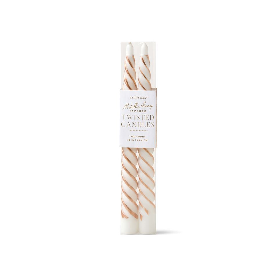 Twisted Flickering Taper 10"-Home Fragrances-Vixen Collection, Day Spa and Women's Boutique Located in Seattle, Washington