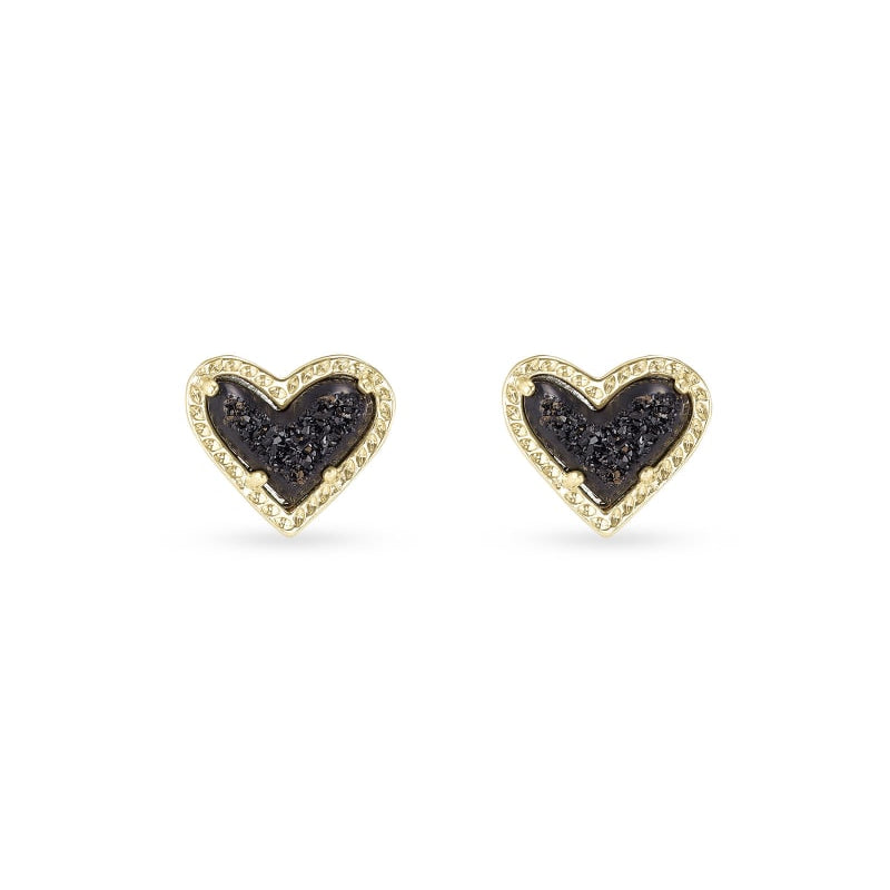 Ari Heart Stud Earrings-Earrings-Vixen Collection, Day Spa and Women's Boutique Located in Seattle, Washington