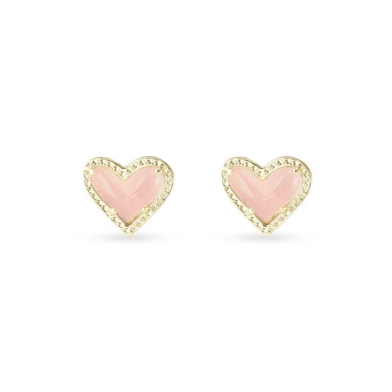 Ari Heart Stud Earrings-Earrings-Vixen Collection, Day Spa and Women's Boutique Located in Seattle, Washington