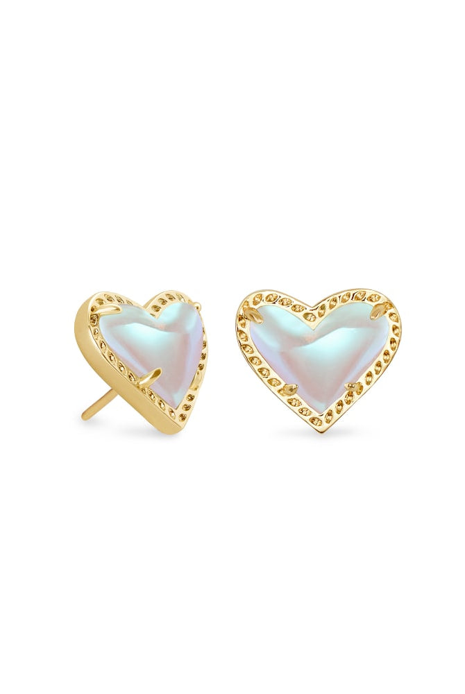 Ari Heart Stud Earrings-Earrings-Vixen Collection, Day Spa and Women's Boutique Located in Seattle, Washington