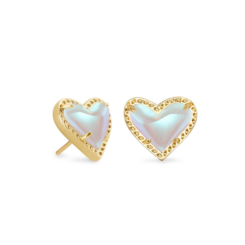 Ari Heart Stud Earrings-Earrings-Vixen Collection, Day Spa and Women's Boutique Located in Seattle, Washington