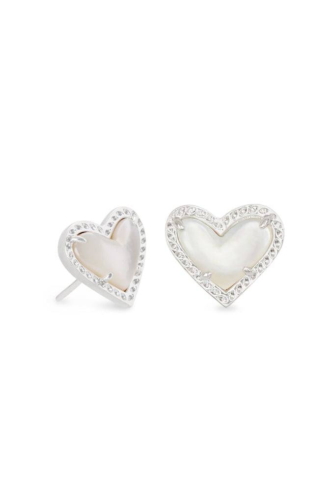Ari Heart Stud Earrings-Earrings-Vixen Collection, Day Spa and Women's Boutique Located in Seattle, Washington