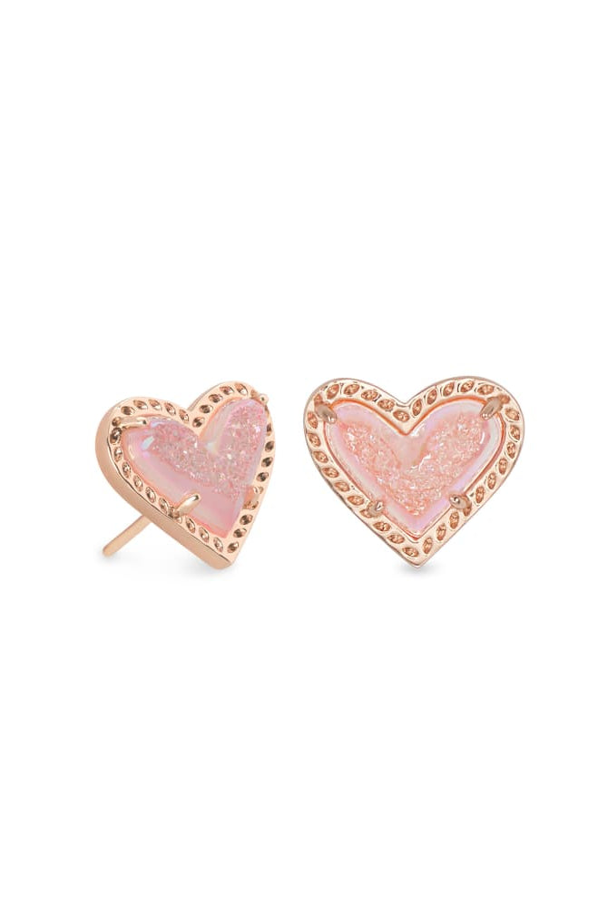 Ari Heart Stud Earrings-Earrings-Vixen Collection, Day Spa and Women's Boutique Located in Seattle, Washington