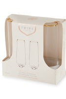 Gilded Stemless Champagne Flutes-Drinkware-Vixen Collection, Day Spa and Women's Boutique Located in Seattle, Washington