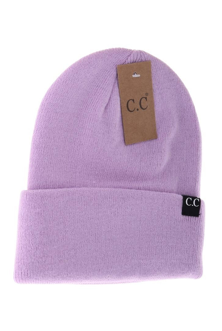 Unisex Wide Cuff C.C Beanie-Hats-Vixen Collection, Day Spa and Women's Boutique Located in Seattle, Washington