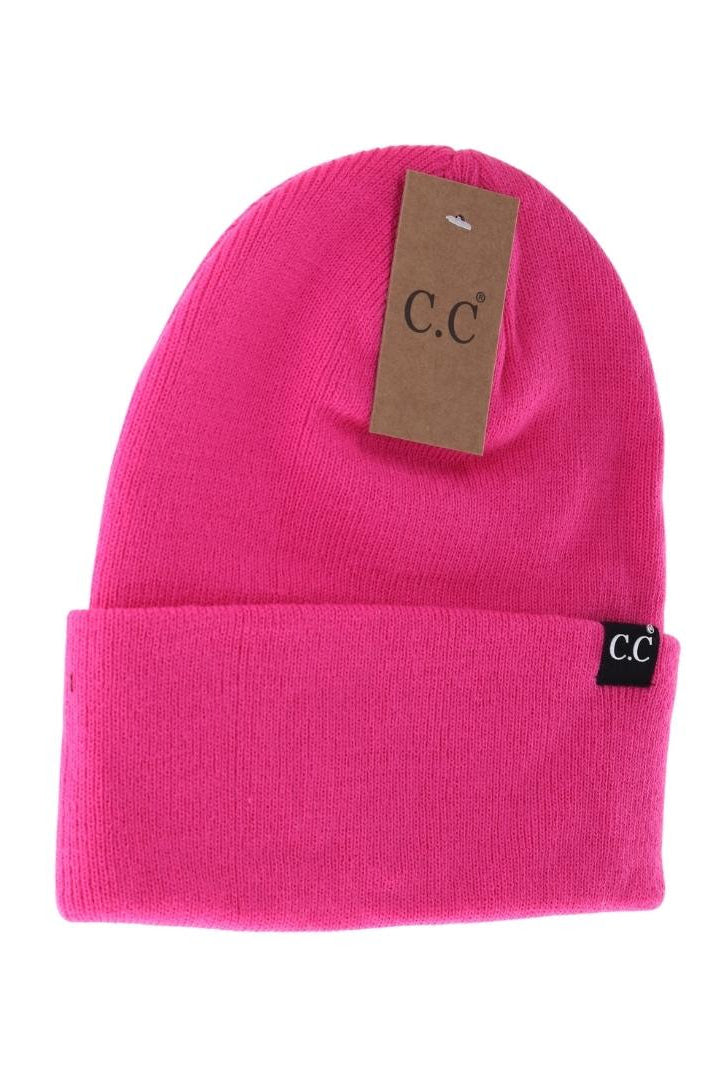 Unisex Wide Cuff C.C Beanie-Hats-Vixen Collection, Day Spa and Women's Boutique Located in Seattle, Washington