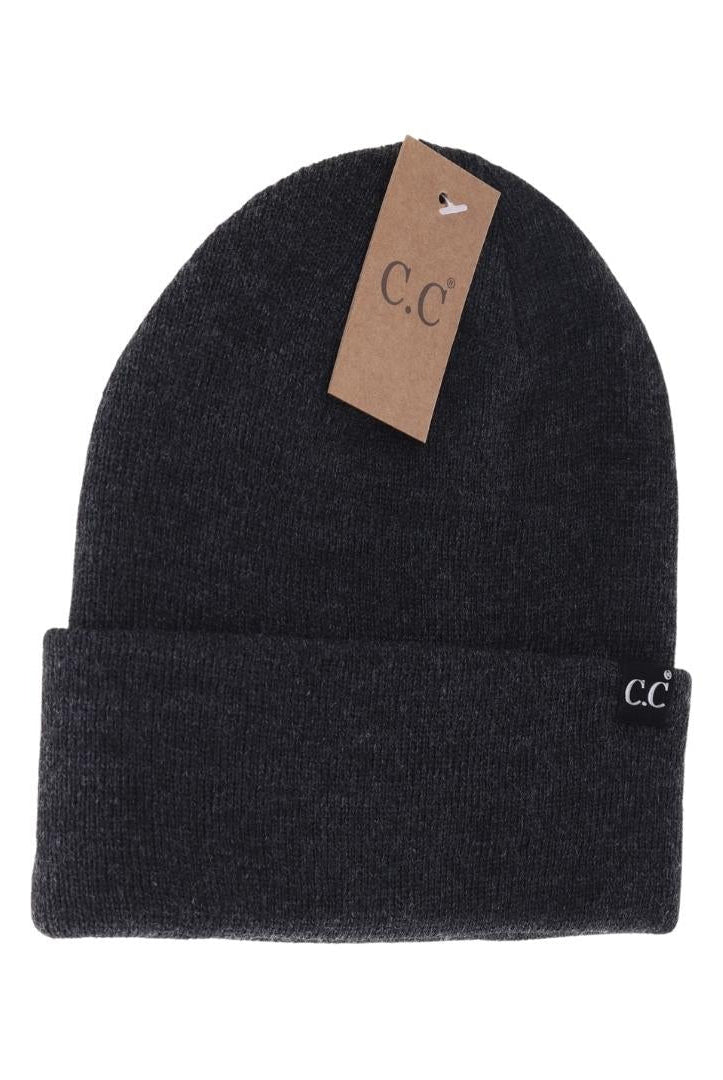 Unisex Wide Cuff C.C Beanie-Hats-Vixen Collection, Day Spa and Women's Boutique Located in Seattle, Washington