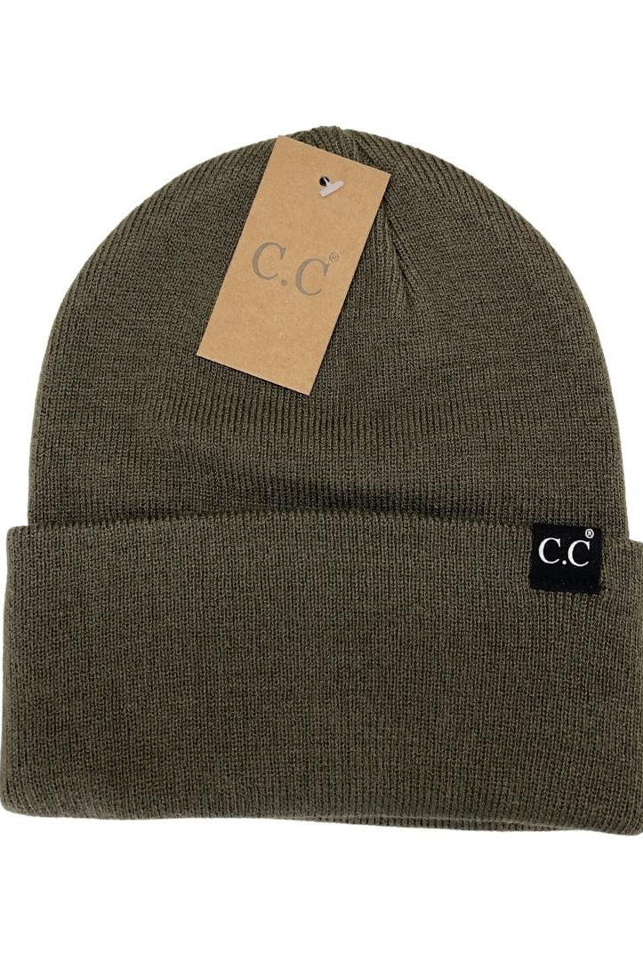 Unisex Wide Cuff C.C Beanie-Hats-Vixen Collection, Day Spa and Women's Boutique Located in Seattle, Washington