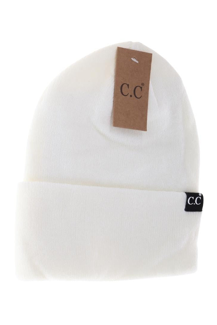 Unisex Wide Cuff C.C Beanie-Hats-Vixen Collection, Day Spa and Women's Boutique Located in Seattle, Washington