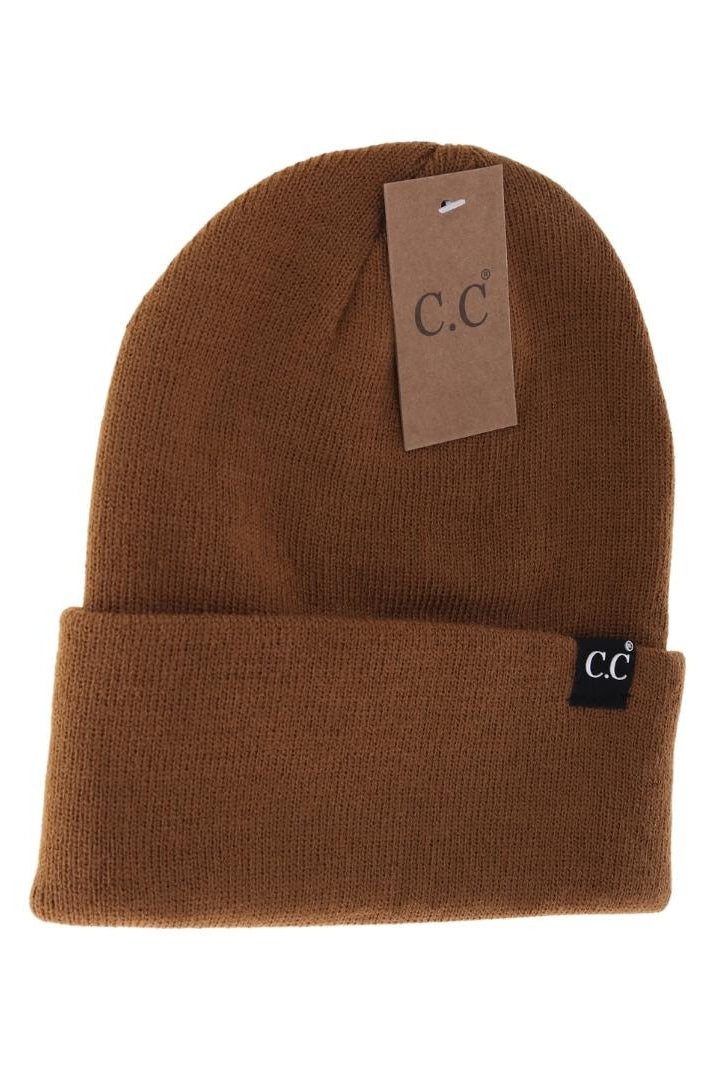 Unisex Wide Cuff C.C Beanie-Hats-Vixen Collection, Day Spa and Women's Boutique Located in Seattle, Washington