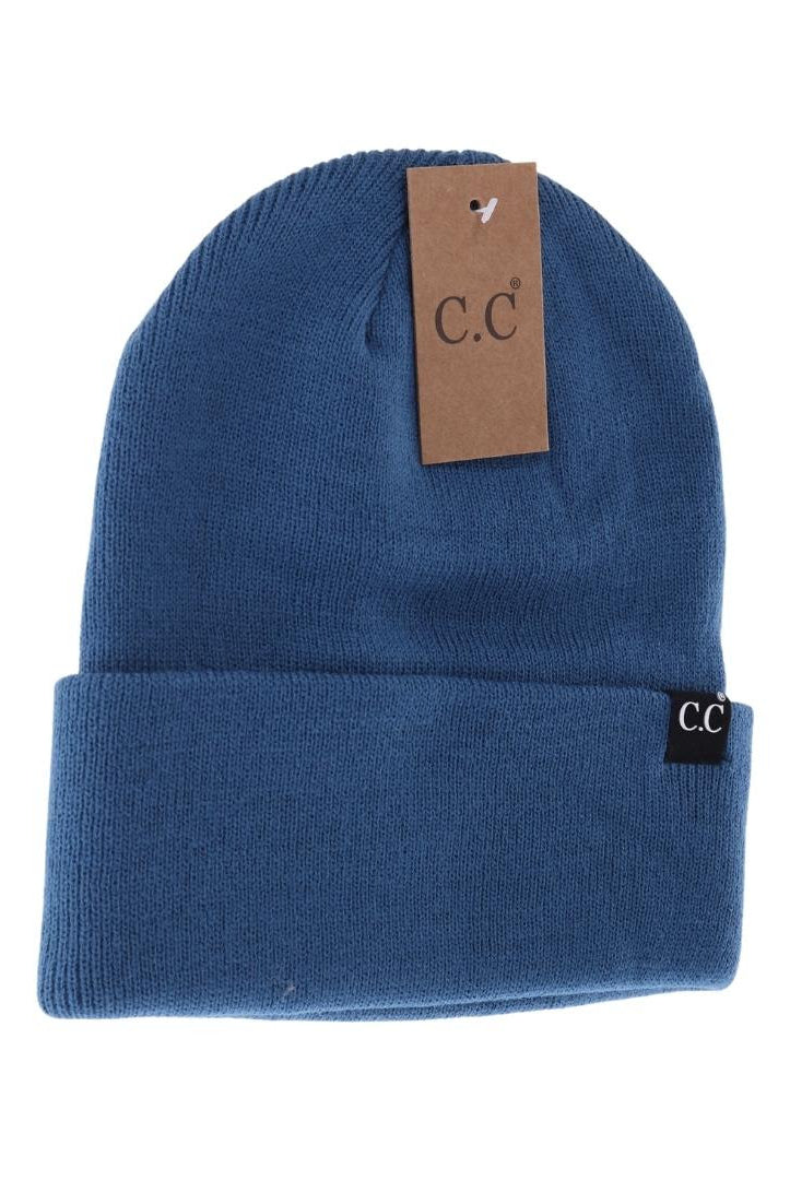 Unisex Wide Cuff C.C Beanie-Hats-Vixen Collection, Day Spa and Women's Boutique Located in Seattle, Washington