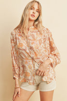 Note To Self Batwing Blouse-Long Sleeves-Vixen Collection, Day Spa and Women's Boutique Located in Seattle, Washington