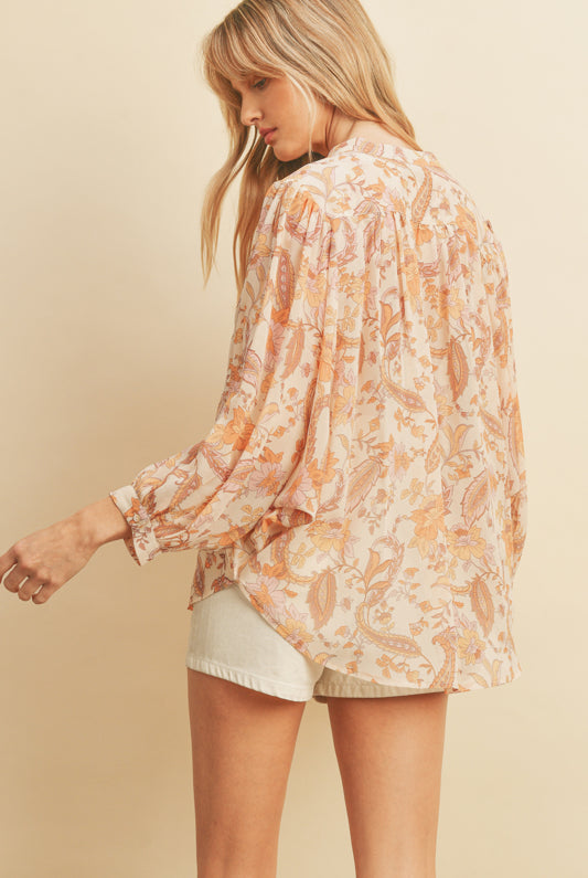 Note To Self Batwing Blouse-Long Sleeves-Vixen Collection, Day Spa and Women's Boutique Located in Seattle, Washington