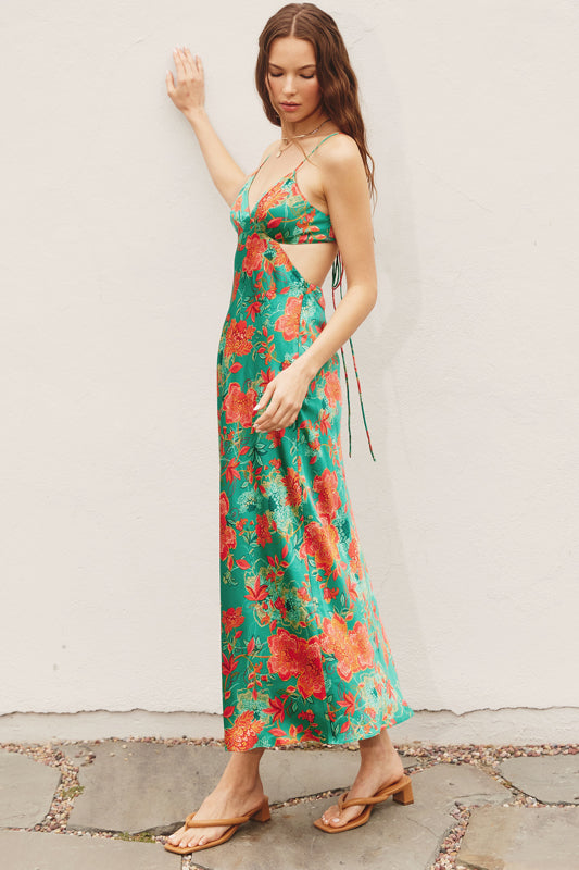 Wild Thoughts Cutout Midi Dress-Dresses-Vixen Collection, Day Spa and Women's Boutique Located in Seattle, Washington