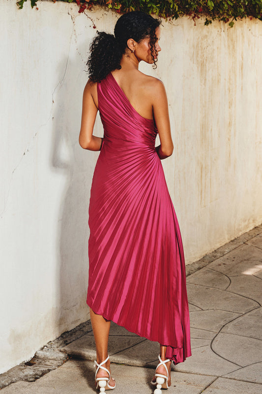 Valencia Pleated Maxi Dress-Dresses-Vixen Collection, Day Spa and Women's Boutique Located in Seattle, Washington