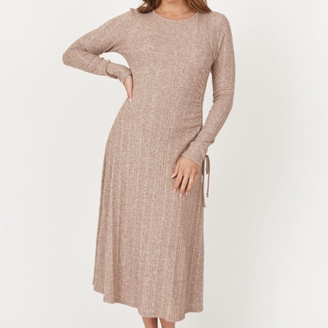Braylee Dress, Oatmeal-Dresses-Vixen Collection, Day Spa and Women's Boutique Located in Seattle, Washington