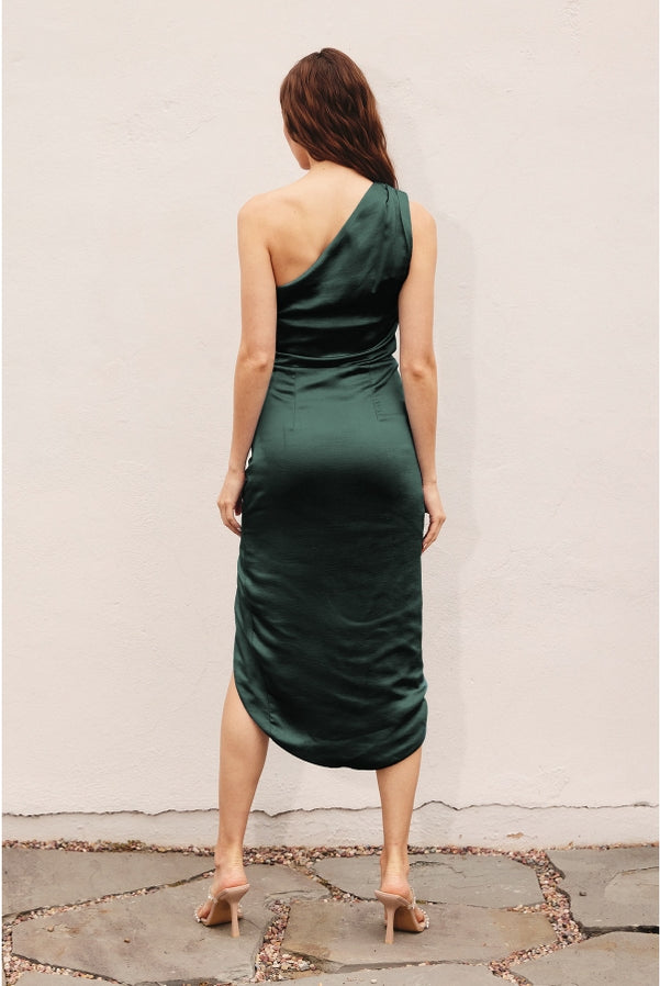Lillian Ruched Midi Dress-Dresses-Vixen Collection, Day Spa and Women's Boutique Located in Seattle, Washington