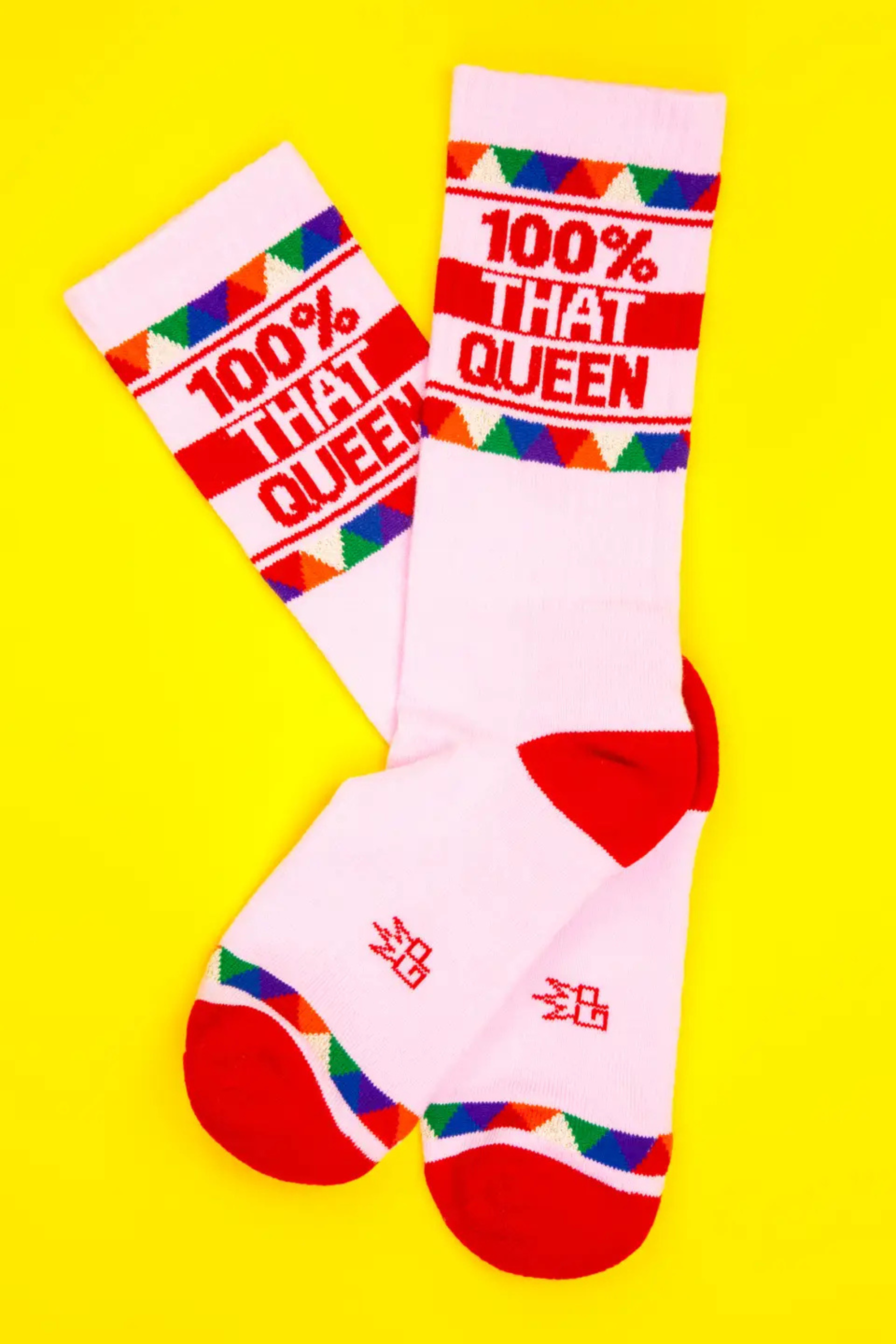 100% That Queen Gym Crew Socks-Socks-Vixen Collection, Day Spa and Women's Boutique Located in Seattle, Washington