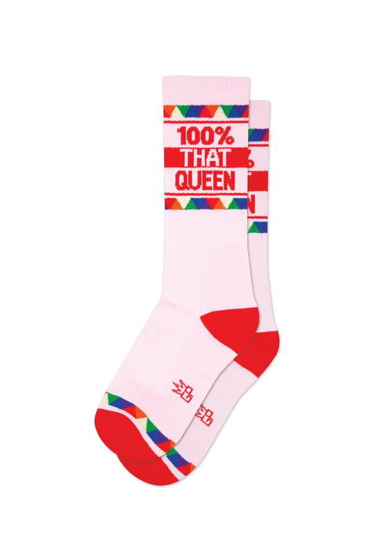 100% That Queen Gym Crew Socks-Socks-Vixen Collection, Day Spa and Women's Boutique Located in Seattle, Washington