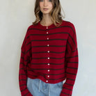 Pretty Piper Striped Cardigan-Sweaters-Vixen Collection, Day Spa and Women's Boutique Located in Seattle, Washington