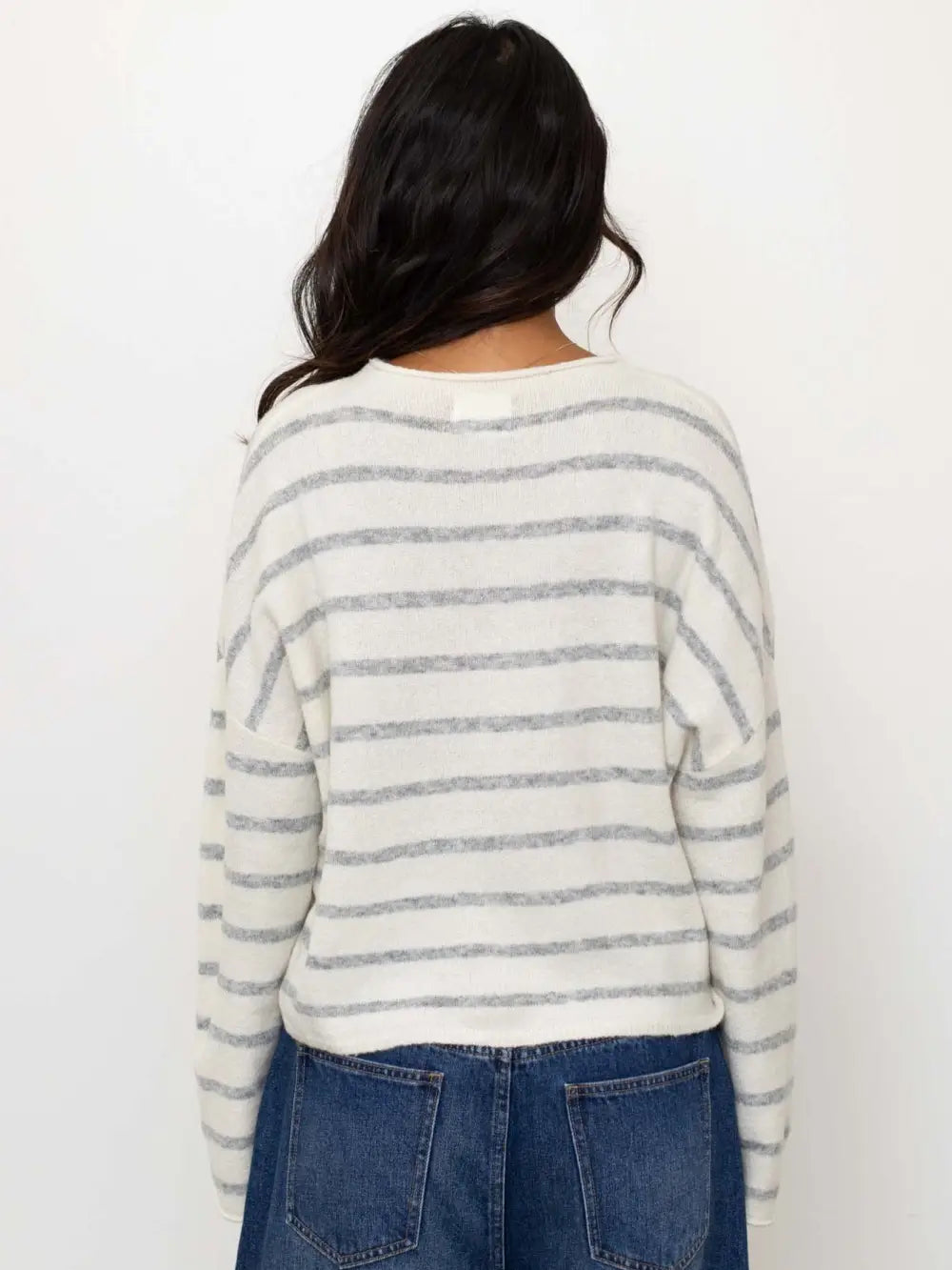 Pretty Piper Striped Cardigan-Sweaters-Vixen Collection, Day Spa and Women's Boutique Located in Seattle, Washington