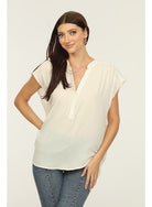 Anne Blouse-Short Sleeves-Vixen Collection, Day Spa and Women's Boutique Located in Seattle, Washington