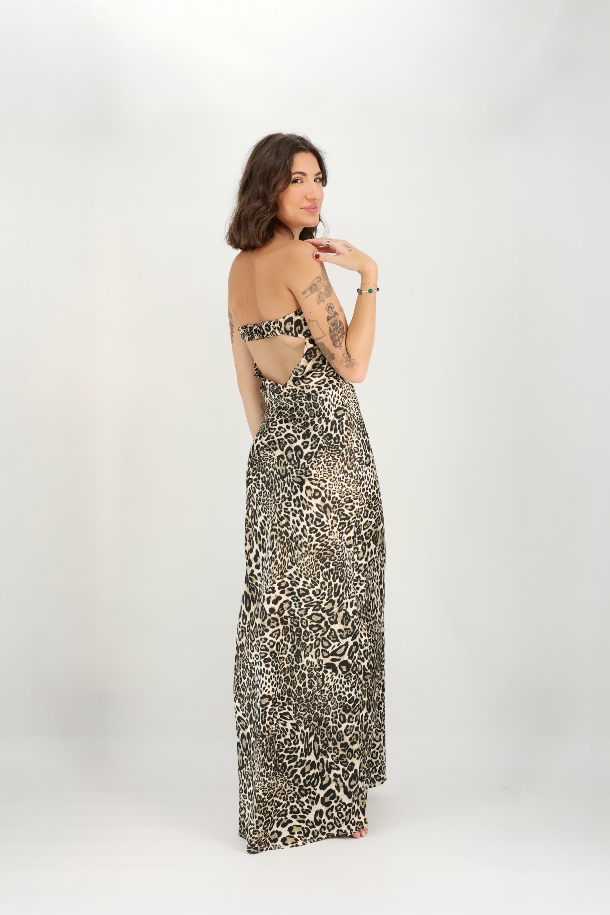 Women's Strapless Leopard Dress