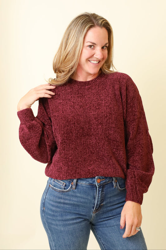 Suki Chenille Sweater-Sweaters-Vixen Collection, Day Spa and Women's Boutique Located in Seattle, Washington