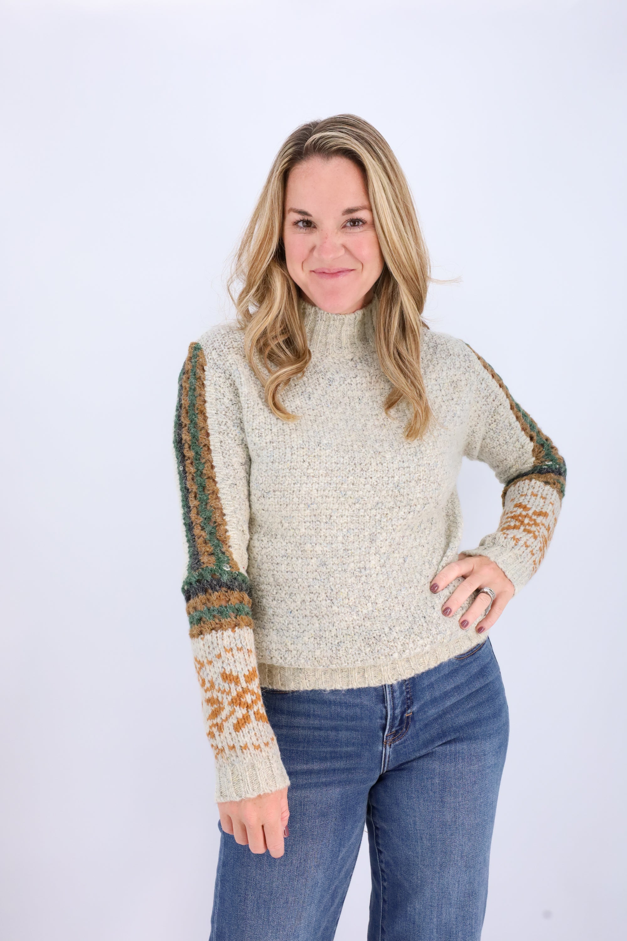 Fair Isle Sweater-Sweaters-Vixen Collection, Day Spa and Women's Boutique Located in Seattle, Washington