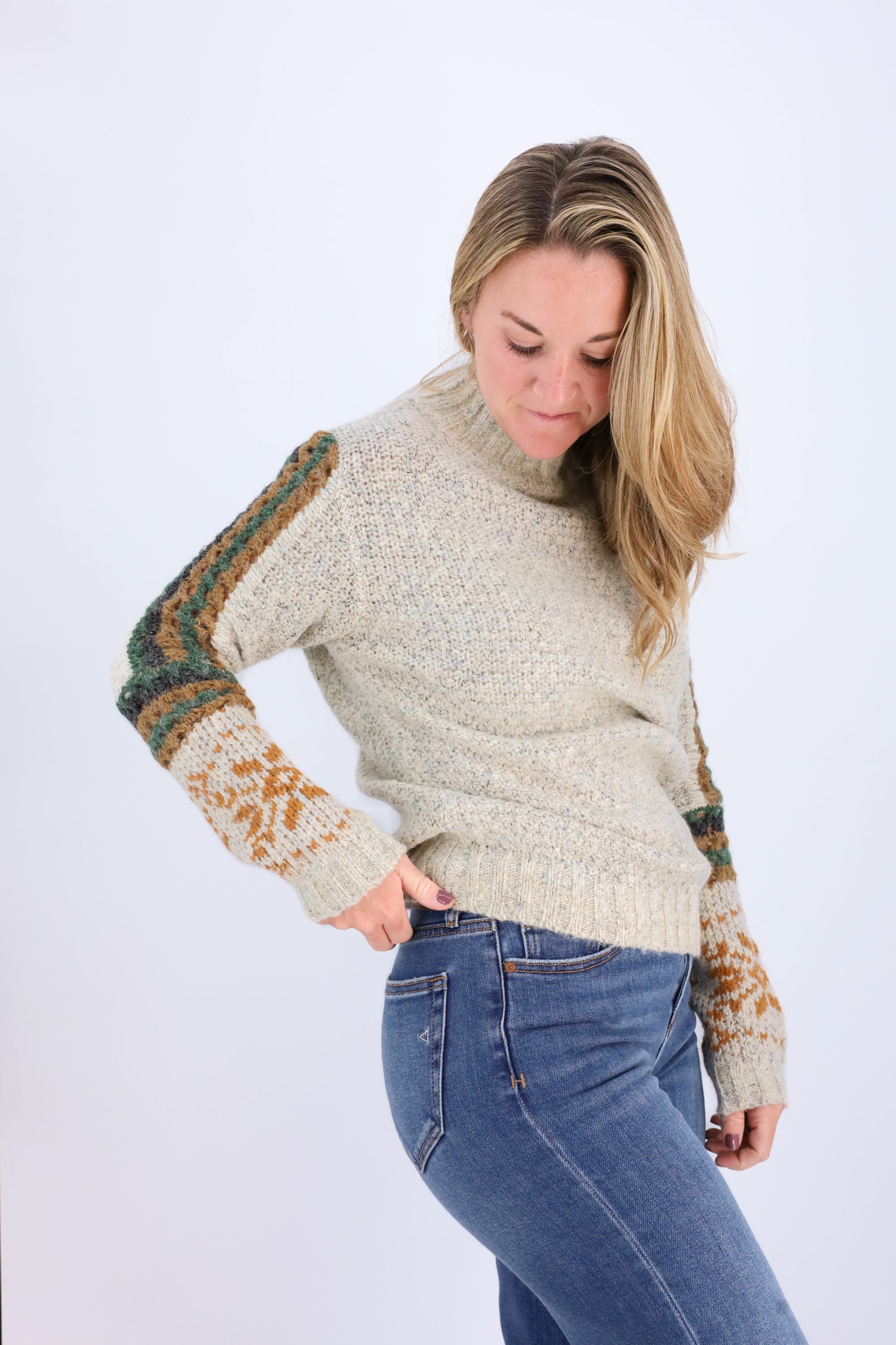 Fair Isle Sweater-Sweaters-Vixen Collection, Day Spa and Women's Boutique Located in Seattle, Washington