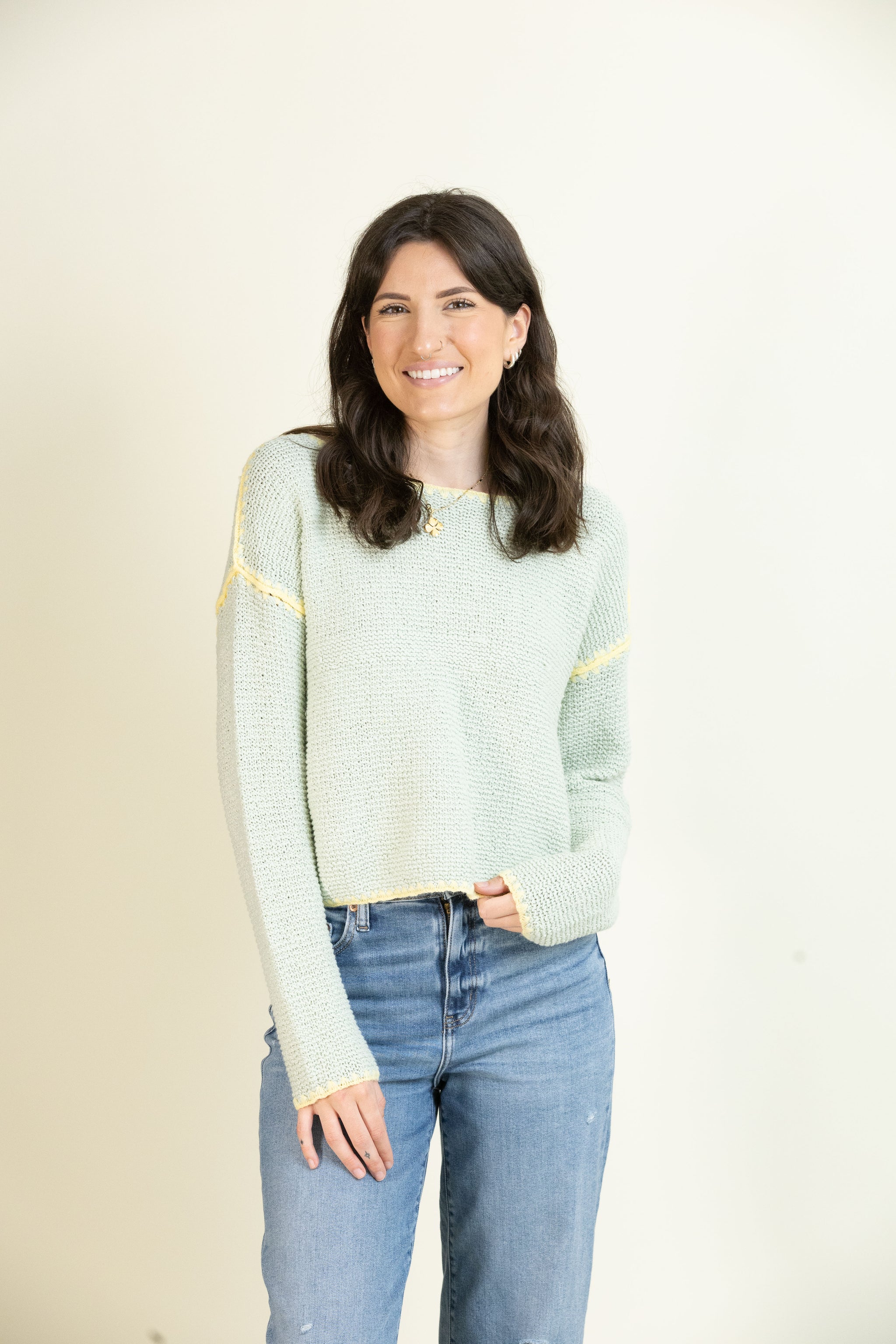 Honeysuckle Hues Sweater-Tops-Vixen Collection, Day Spa and Women's Boutique Located in Seattle, Washington