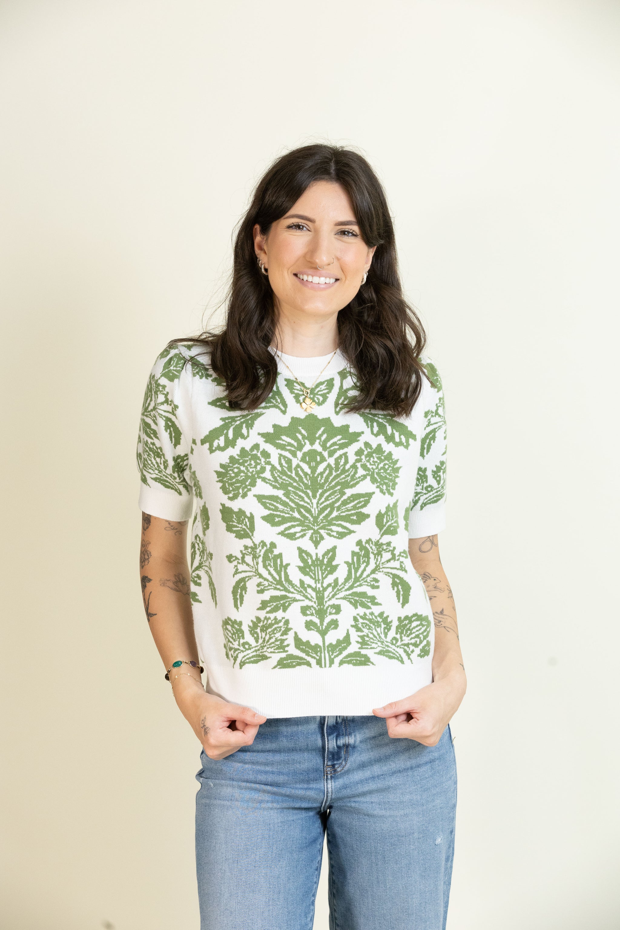Greenhouse Glow Sweater-Tops-Vixen Collection, Day Spa and Women's Boutique Located in Seattle, Washington
