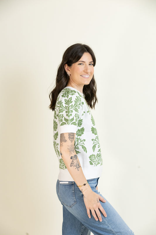 Greenhouse Glow Sweater-Tops-Vixen Collection, Day Spa and Women's Boutique Located in Seattle, Washington