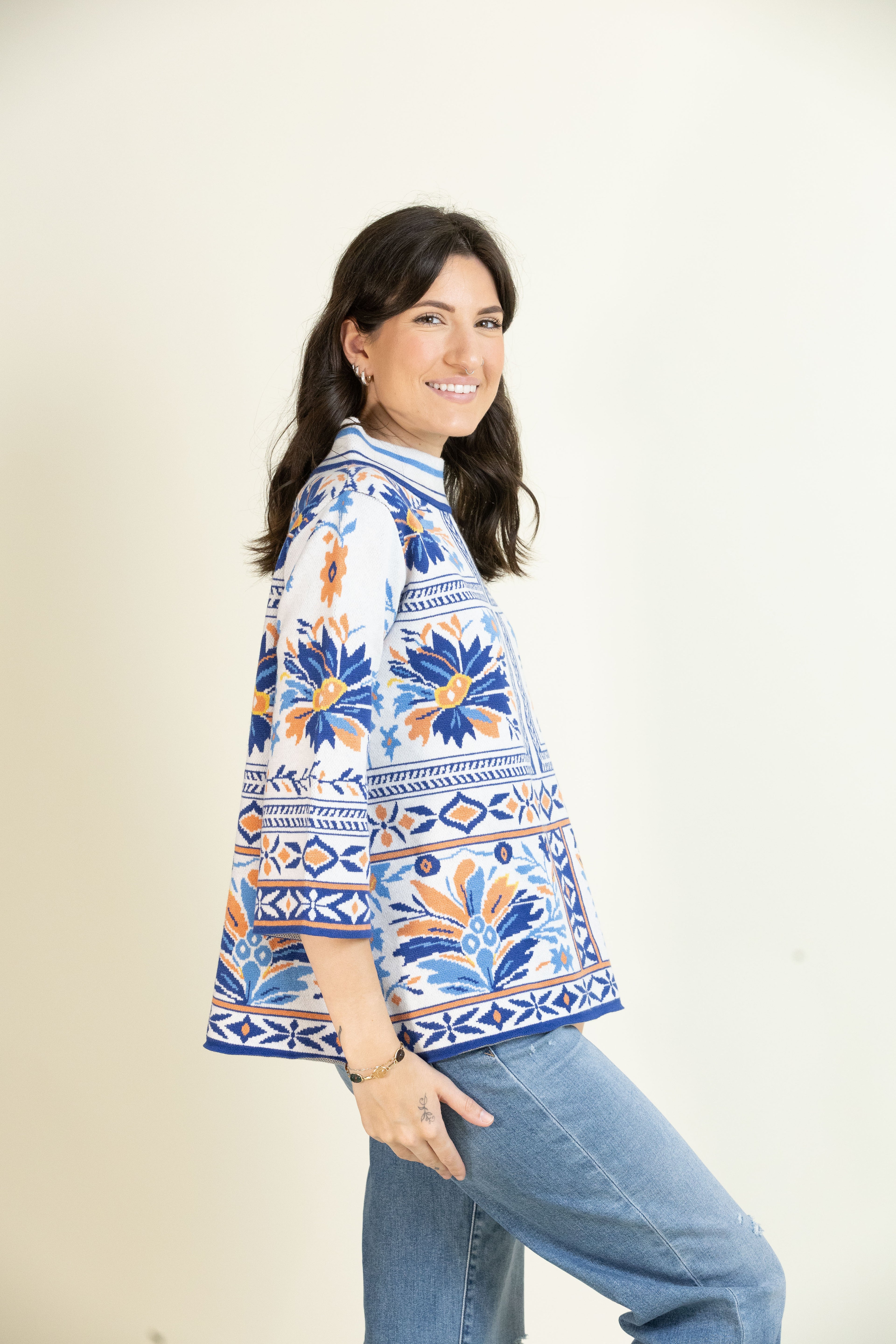 Mykonos Morning Sweater-Tops-Vixen Collection, Day Spa and Women's Boutique Located in Seattle, Washington
