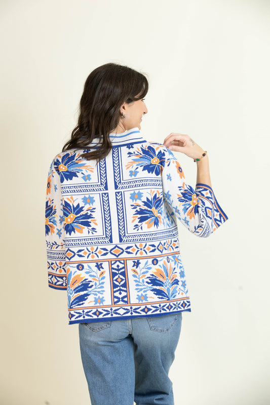 Mykonos Morning Sweater-Tops-Vixen Collection, Day Spa and Women's Boutique Located in Seattle, Washington