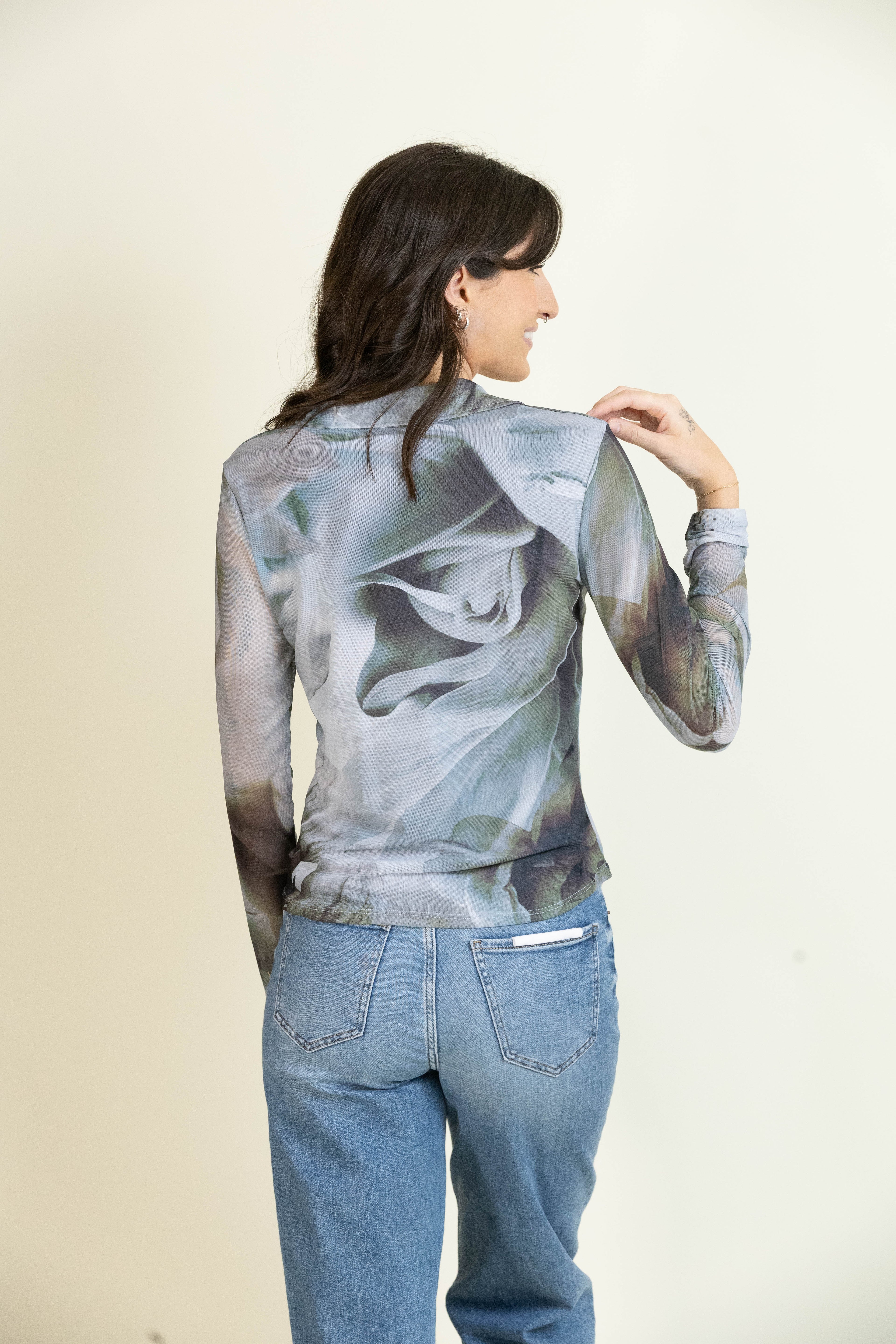 Mesh Mirage Button Up-Tops-Vixen Collection, Day Spa and Women's Boutique Located in Seattle, Washington