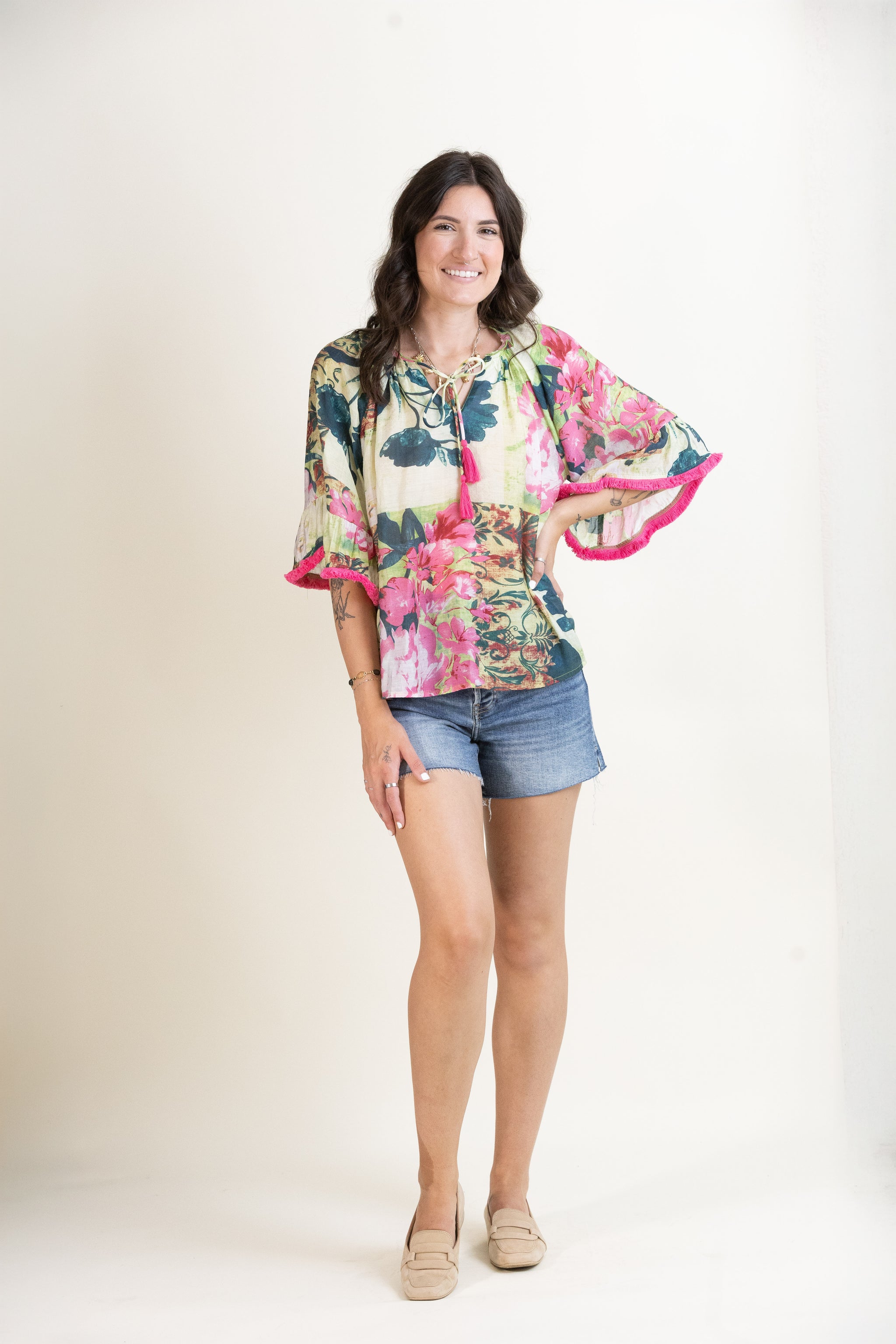Tropical Getaway Blouse-Tops-Vixen Collection, Day Spa and Women's Boutique Located in Seattle, Washington
