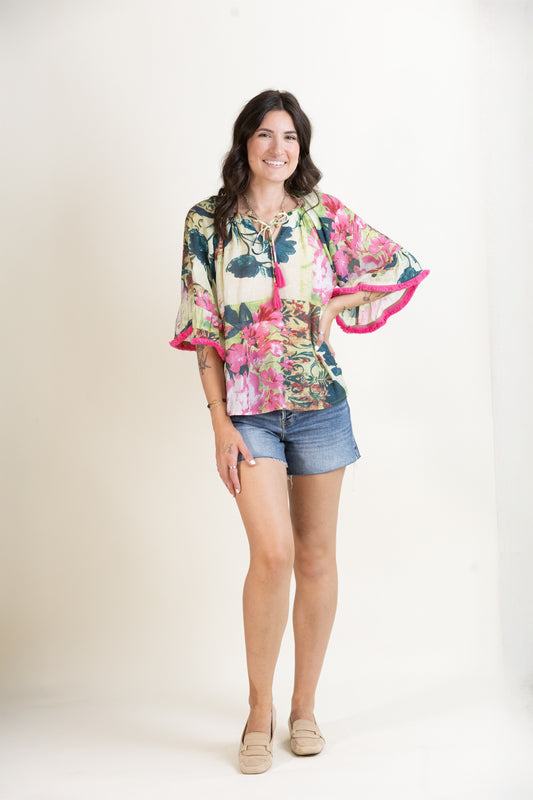 Tropical Getaway Blouse-Tops-Vixen Collection, Day Spa and Women's Boutique Located in Seattle, Washington